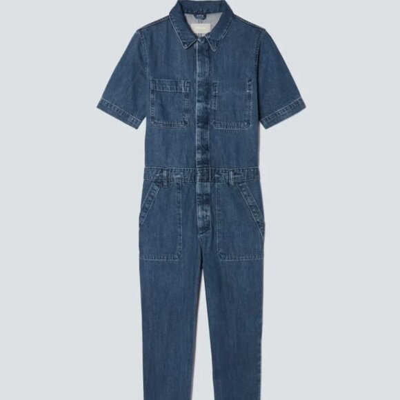 Everlane Supersoft Jean Coverall Work Blue Size 2 - Picture 1 of 14